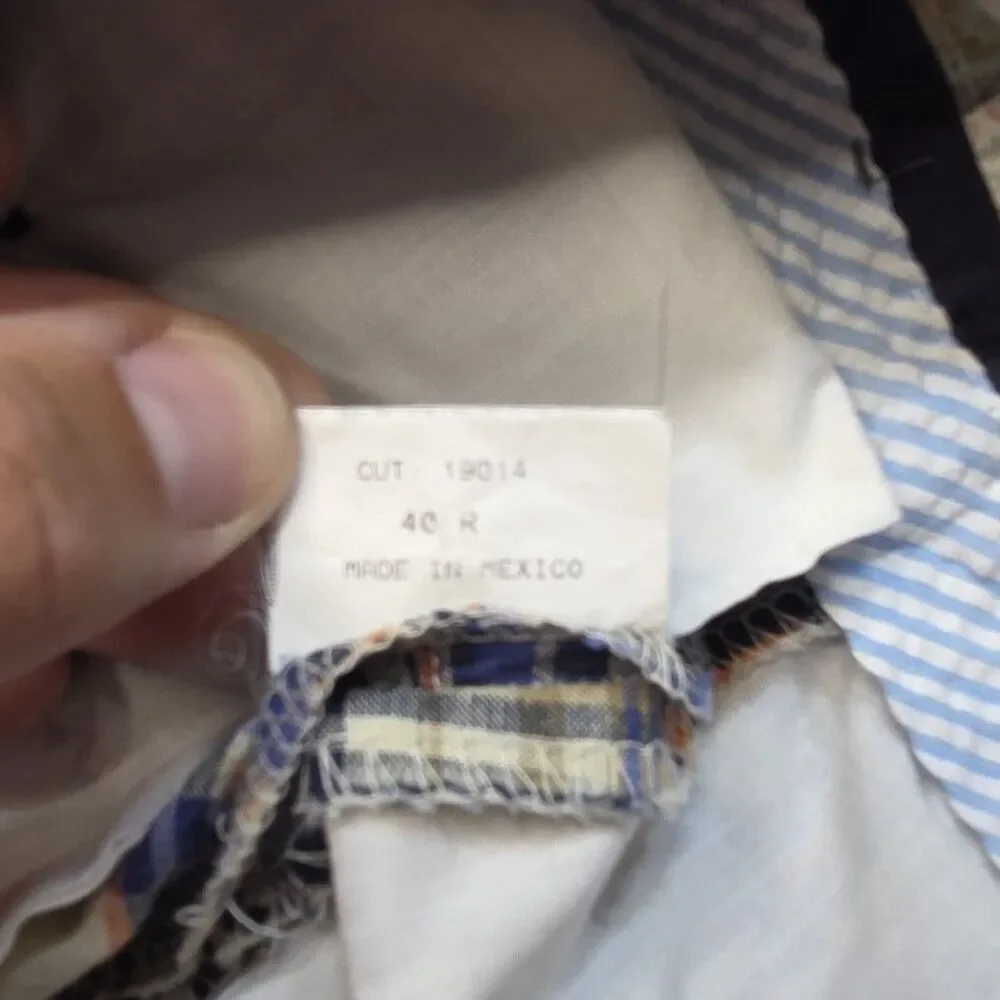Berle Vintage Retro Mens Shorts Size 40R Madras Plaid Patchwork Cotton